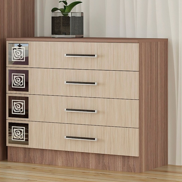 Комод напольный «Коста – Рика». 800×490×800 мм, цвет ясень шимо светлый/тёмный - Фото 1