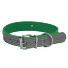 Ошейник «Лапки», 69×3 см, искусственная кожа, зелёный - Фото 3