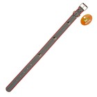 Ошейник "Лапки" со светоотражающей полосой, 59х3 см, искусственная кожа, красный - Фото 3