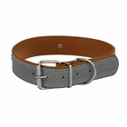 Ошейник широкий с косточками светоотражающий, 66 х 3,5 см,ОШ 48-58, коричневый - Фото 2