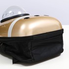 Рюкзак для переноски с окном для обзора и светоотражающей полосой, 32х26х44 см, золотистый - Фото 8