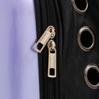 Рюкзак для переноски кошек и собак, с окном, 32×26×44 см, сиреневый - Фото 7