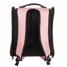 Рюкзак для переноски животных с окном для обзора "Элеганс", 32 х 18 х 37 см, розовый - Фото 6