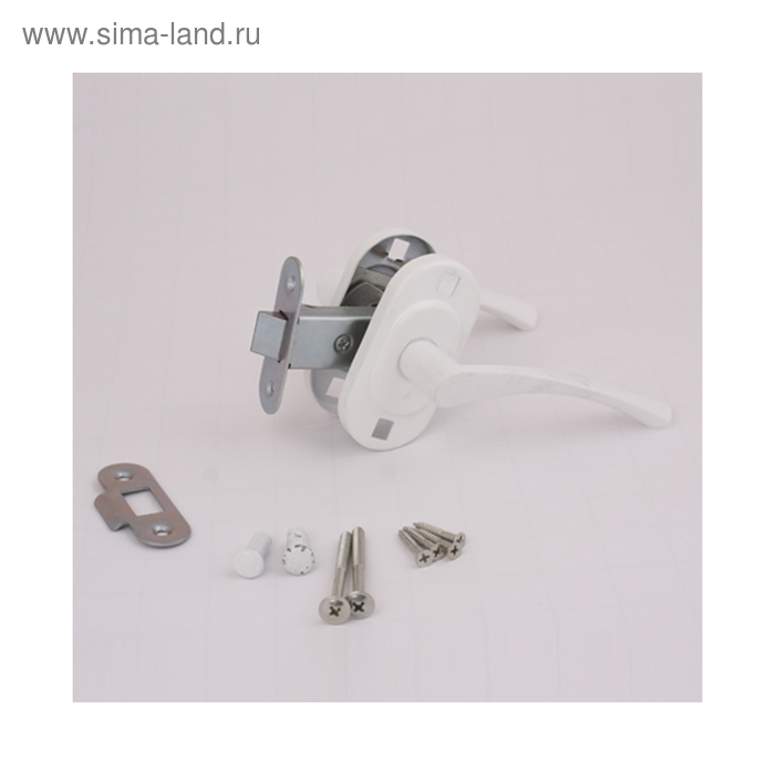 Защелка дверная Димитровград «Омега» 2.03, белая - Фото 1