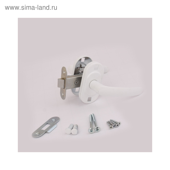 Защелка дверная Димитровград «Омега» 2.04, белая - Фото 1