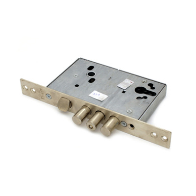 Замок врезной «Эльбор» Лазурит 1.01.27.0.0, с защелкой, б/о, под ц/мех, м/о 85, цвет никель