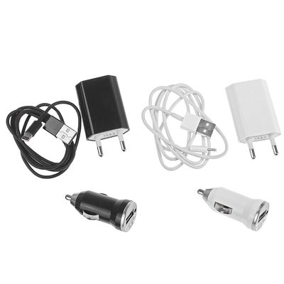 Комплект для зарядки 3 в 1 LuazON, модель UC-10, АЗУ 1 A, lightning, 1 A, 1 м, СЗУ 1 A,