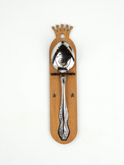 Ложка чайная с гравировкой «Любимого мужа», h=14 см