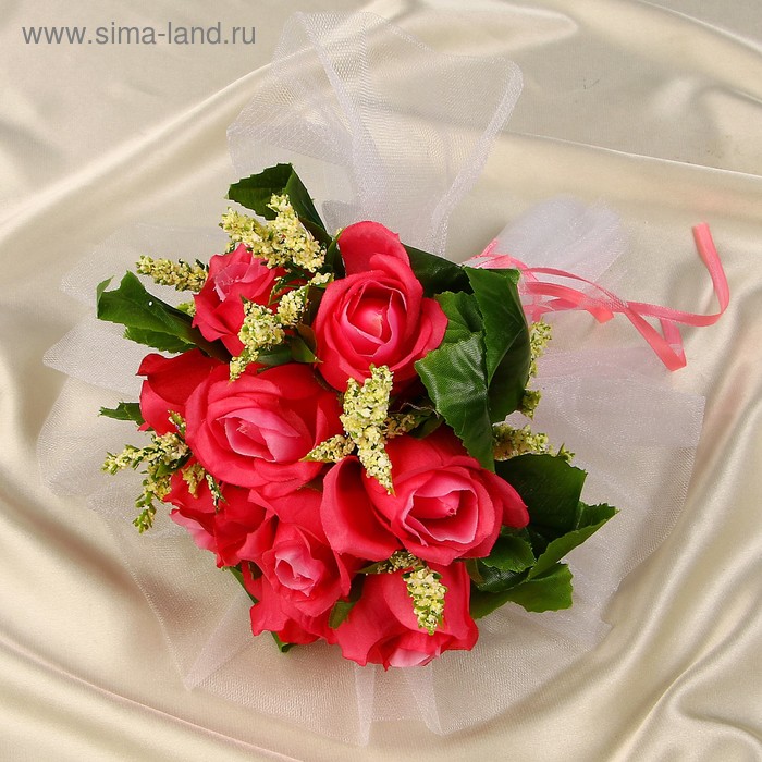 Букет-дублер для невесты "Роза", темно-розовый - Фото 1