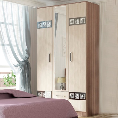 Шкаф трёхстворчатый «Коста – Рика», 1200×570×2300 мм, цвет ясень шимо