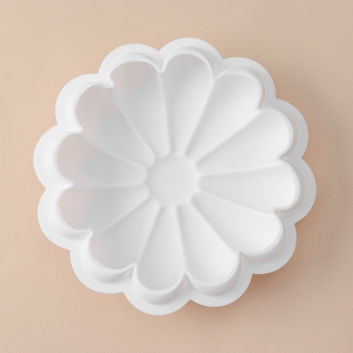 Форма для муссовых десертов и выпечки KONFINETTA «Ромашка», силикон, 22×4,5 см, цвет белый - фото 1906904570