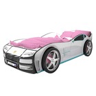Кровать машина «Турбо белая», без подсветки, пластиковые колёса, 2 шт - фото 297996653