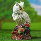 Садовая фигура "Сова с букетом роз" белая, 26см - Фото 2