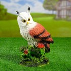 Садовая фигура "Сова с букетом роз" коричневая, 30см - Фото 2