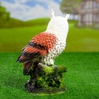 Садовая фигура "Сова с букетом роз" коричневая, 30см - Фото 4