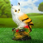 Садовая фигура "Сова с букетом роз" коричневая, 30см - Фото 1