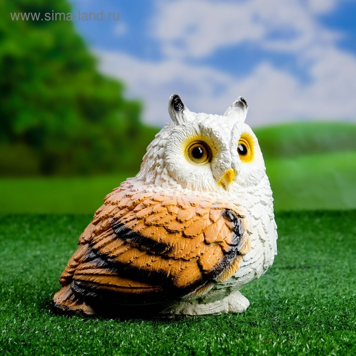Садовая фигура "Совушка малая" коричневая, 15х15 см - Фото 1