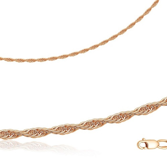 Браслет «Кордовое плетение», позолота, 18 размер - Фото 1