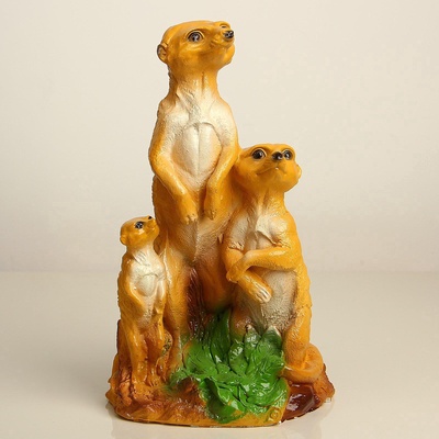 Садовая фигура из гипса «Сурикаты», 36.5×14×22 см