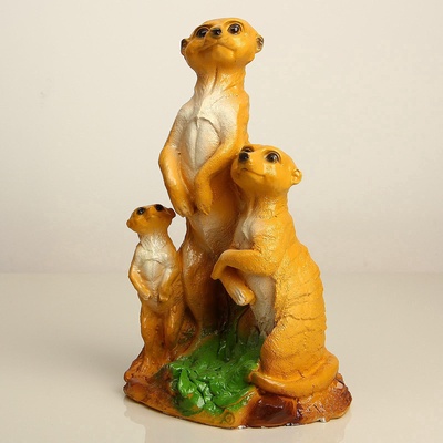 Садовая фигура из гипса «Сурикаты», 36.5×14×22 см