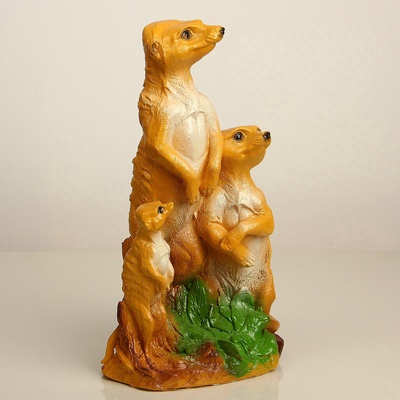 Садовая фигура из гипса «Сурикаты», 36.5×14×22 см