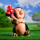 Садовая фигура "Еж Весельчак с грибочком" 32х15см - фото 301173585