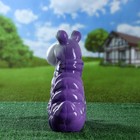 Садовая фигура "Гусеница веселая" сиреневая 31х32см - Фото 3
