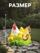 Садовая фигура из гипса «Курица наседка с цыплятами», 27×20×21 см - Фото 2