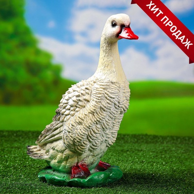 Садовая фигура из гипса «Московская утка», 37×17×21 см