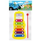 Металлофон фигурный «Синий трактор», МИКС - Фото 7