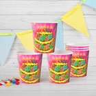 Набор бумажных стаканов "С Днем рождения" торт, 225 мл (6 шт.) - Фото 2