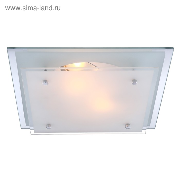 Светильник INDI 2x60Вт E27 ILLU хром 33,5x33,5x8,5см