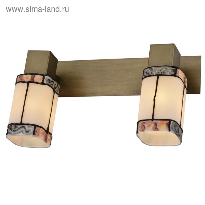 Споты SYLVIA 2x40Вт E14 античная бронза 28x12x14,5см - Фото 1