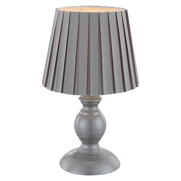 Настольная лампа METALIC 1x40Вт E14, серый 17x17x28 см
