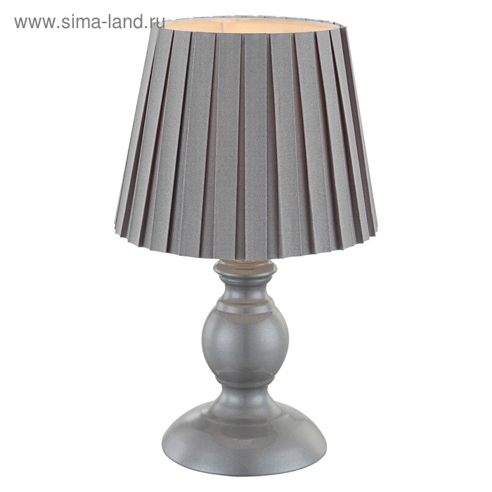 Настольная лампа METALIC 1x40Вт E14, серый 17x17x28 см - Фото 1