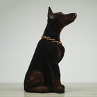 Копилка "Собака Доберман", флок, коричневый цвет, 40 см - Фото 2