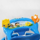 Ходунки «Солнышко», 7 колес, муз. игрушки, синий - Фото 5
