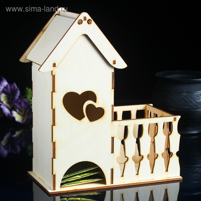 Чайный домик «Сердца», заготовка для творчества - Фото 1