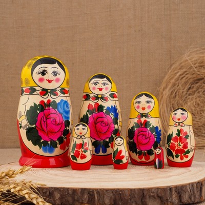 Матрёшка дерево «Семёновская», 7-и кукольная, высшая категория