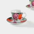 Сервиз чайный керамический Доляна «Роспись», 4 предмета: 2 чашки 210 мл, 2 блюдца d=14 см - Фото 3