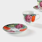 Сервиз чайный керамический Доляна «Роспись», 4 предмета: 2 чашки 210 мл, 2 блюдца d=14 см - Фото 4