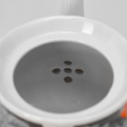 Сервиз чайный керамический на металлической подставке Доляна «Роспись», 13 предметов: 6 чашек 210 мл, 6 блюдец d=14 см, чайник 1 л - Фото 4