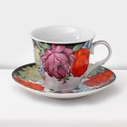 Сервиз чайный керамический на металлической подставке Доляна «Роспись», 13 предметов: 6 чашек 210 мл, 6 блюдец d=14 см, чайник 1 л - Фото 6