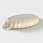 Форма для выпечки из жаропрочной керамики Доляна «Массимо», 39.5×21.2 см, цвет бежевый - Фото 3