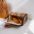 Хлебница деревянная Доляна «Сдоба», 20,5×28,5×13 см - фото 9552338