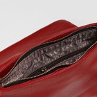 Сумка женская, отдел на клапане, наружный карман, длинный ремень, цвет красный - Фото 3