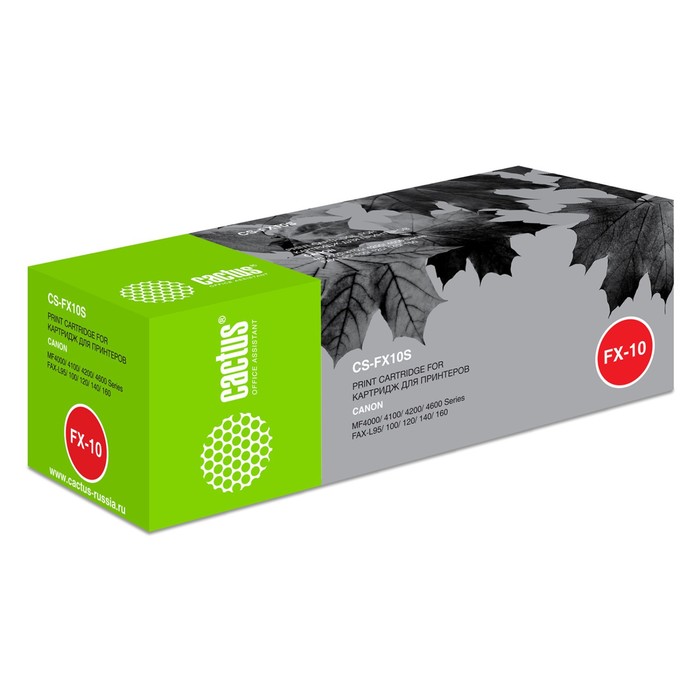 Картридж Cactus CS-FX10S, чёрный, для Canon MF4000/4100/4200/4600 Series/FAX-L95/L100, 2000 стр. - Фото 1