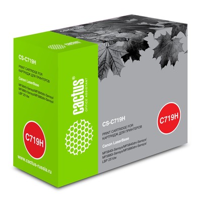 Картридж Cactus CS-C719H, чёрный, для Canon MF5840dni/i-Sensys/MF5880, LBP6300/6650, 6400 стр.