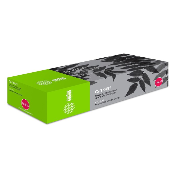 Тонер - картридж Cactus CS-TK435, чёрный, для Kyocera Mita TASKalfa 180/181/220/221, 15000 стр. - Фото 1