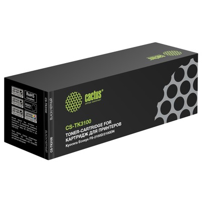 Тонер - картридж Cactus CS-TK3100, чёрный, для Kyocera Ecosys FS-2100D/2100DN, 12500 стр.